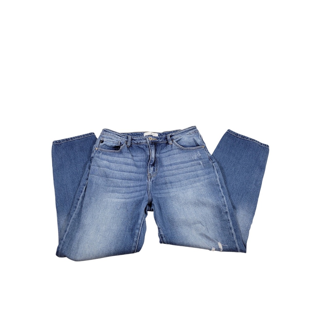 KanCan Distressed Straight Jeans Womens 15/31 Blue Excellent High‎ Rise KC9241M